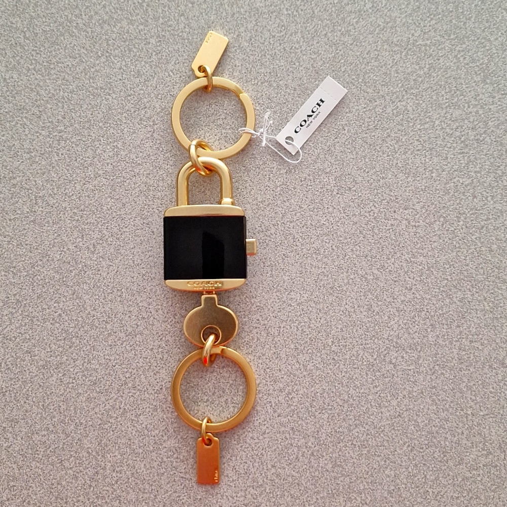 NEW-Coach Lock and Key & Key Ring - Picture 2 of 5